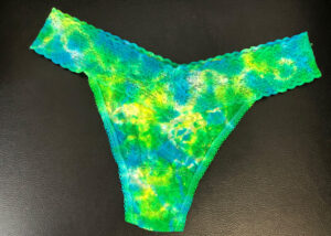 lingerie tie-dyeing green blue